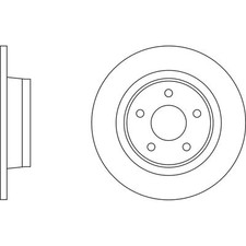 2x Brake Discs Solid For Ford