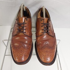 LOAKE & SONS Braemar Mens Shoes Leather Lace Up Brown Derby Brogues LOAKES