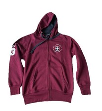 EDINBURGH UNIVERSITY JUMPER SWEATSHIRT SCOTLAND HOODED  ZIP MAROON RED SCOTTISH