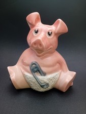 WADE Natwest WOODY baby pig Piggy Bank Money Box  Original Stopper VINTAGE 1980s