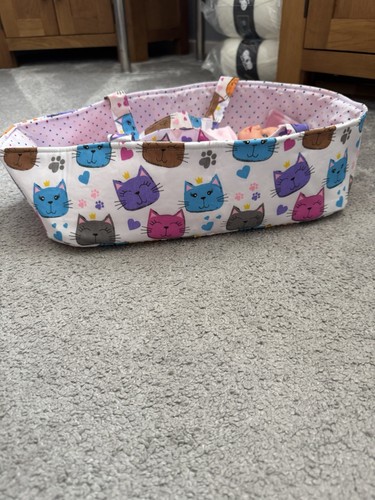 Handmade doll carry cot with