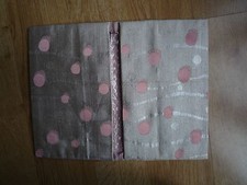 Exclusive Japanese purse wallet creme - pink dots handkerchief cover note book 