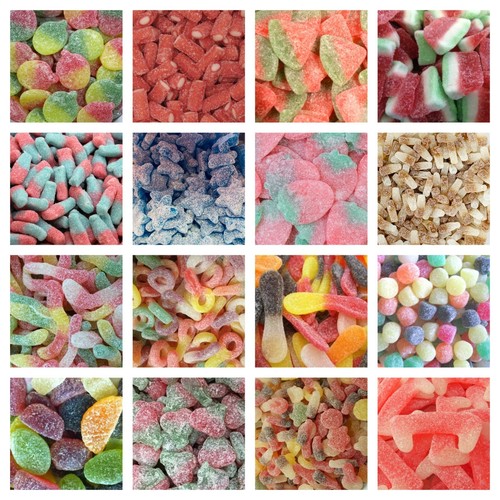Fizzy sour sweets pick mix - fizzy, n