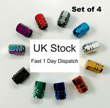 Tyre Valve Dust Caps Car Bike Motorcycle Alloy X 4 UK Seller
