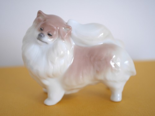 Lladro pomeranian dog - pomeranian, figurine