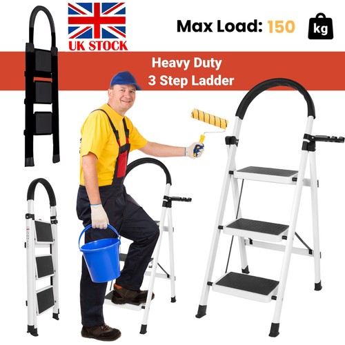 Step steel ladder foldable - steel,