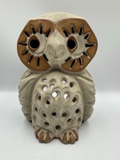 Vintage Shelf Pottery Halifax Stoneware Owl Lamp Base Only 25cm Tall
