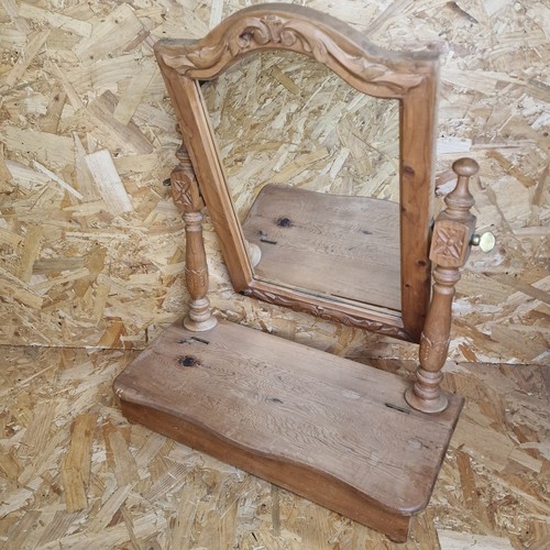 Swing mirror vintage pine - mirror,
