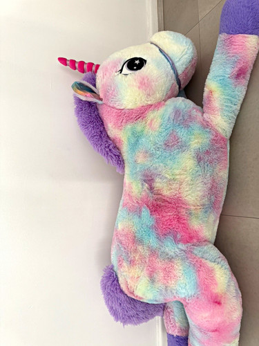 Large pastel rainbow plush - pastel,