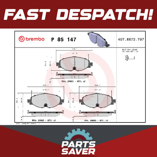 Brake pads set - pads, front