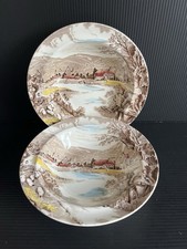 2 X Vintage Alfred Meakin Ceramic “Tintern” Cereal Soup Dessert Bowls