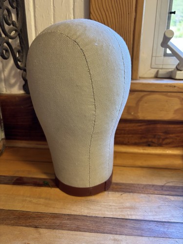 Vintage canvas wig display - wig,