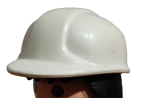 Playmobil white helmet - white, worker