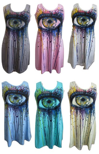 Dripping eye yoga top - yoga, vest
