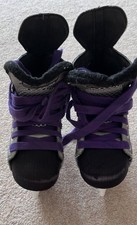 BAUER VAPOR XXXX SILVER BLACK LIGHTSPEED PRO ICE SKATES UK 11.5 ICE HOCKEY YOUTH