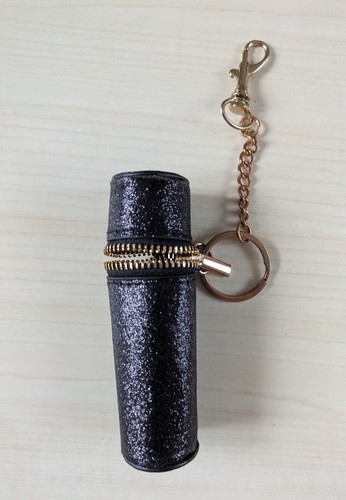 Black glitter lipstick holder - glitter,