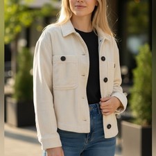 Zara Cream Corduroy Cropped