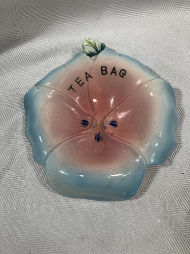Vintage flower ceramic tea bag - flower,