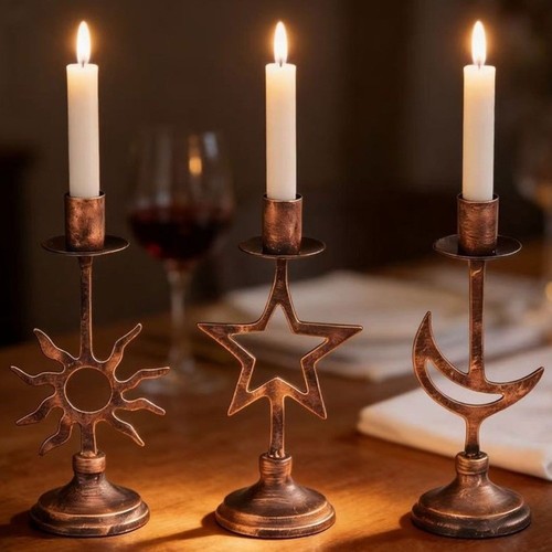 Stars moon candlestick vintage - moon,
