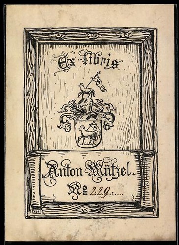 Exlibris anton mützel wappen - exlibris,