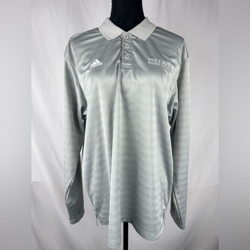 Adidas gray long sleeve polo - gray,