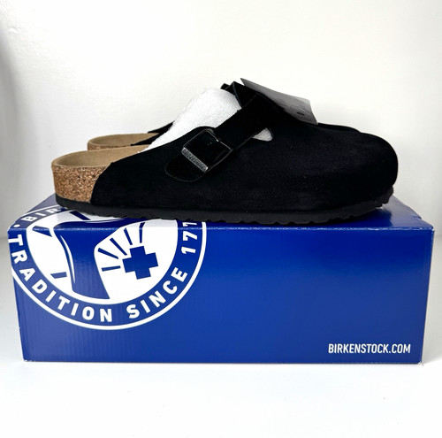Birkenstock boston black suede - birkenstock,