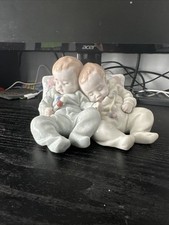 Lladro LITTLE DREAMERS Baby's Dream Baby Twins Cushion 1990