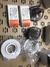 2 X 90mm White Recessed Eyeball LED Downlights, Drivers & 7w 3000k Lamps