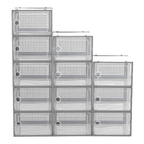 12pcs plastic shoes storage - plastic,