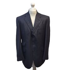 Aquascutum Black Striped Suit Jacket (42S) & Trousers (38S) UK Men's J973