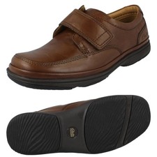 Clarks WALNUT BROWN LEATHER Swift Turn FLEXLIGHT Shoe Men WIDE-FIT UK-11 H  46 W