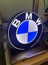 BMW LOGO LED Light Box Sign Lightbox Garage Tool Wall Decor USB POWERED