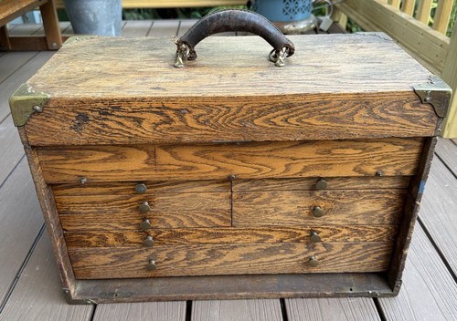 Antique oak machinist - antique,