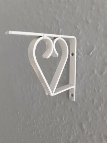 Heart metal shelf support - 2x,