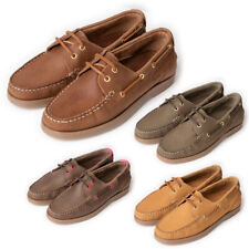 Ladies Leather Deck Shoes