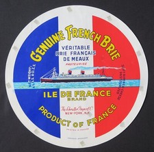Giant cheese label BRIE DE
