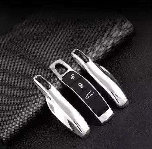 Chrome car key fob cover - fob, shell