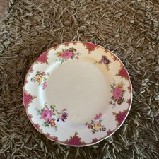 Rare Vintage Aynsley Salad Plate Wilton Pink Pattern From 1964  Bone China 21cm