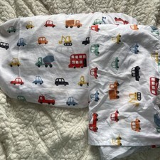 Single Duvet Cover with matching pillow case Cars Trucks Diggers Bus Cranes