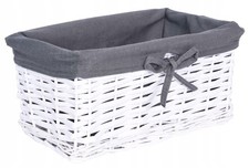 White Wicker Basket 30cm -