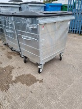 1100 litre metal wheelie bin - metal,