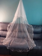 White wedding veil 2 tier