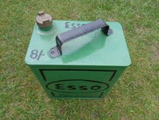 Vintage Esso  RARE 2 Gallon Petrol Can  brass cap date 10-55