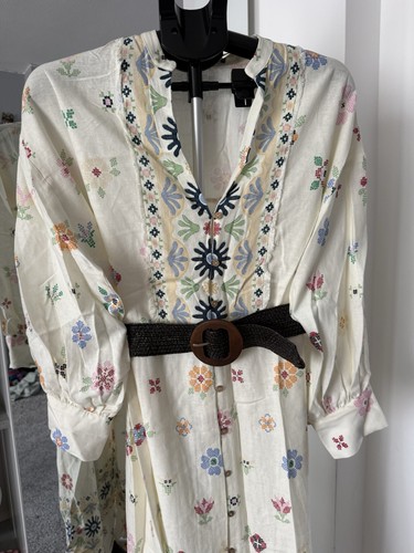 Zara floral embroidered linen - zara,