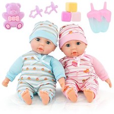 Girl & Boy Twin Baby Dolls Set