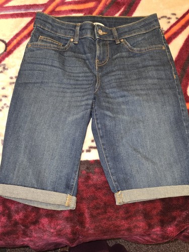 Ladies petite denim shorts - denim,