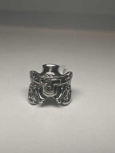 Skull biker ring - skull,