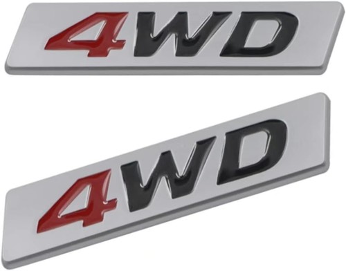 Pcs metal 4wd emblem - 3d,