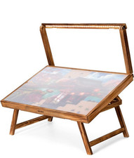 Tektalk Puzzle Table with LED Light, Jigsaw Puzzle Table with Folding Legs