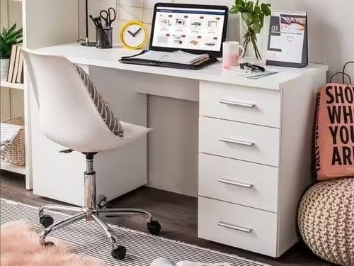 Desk modern white computer - modern,